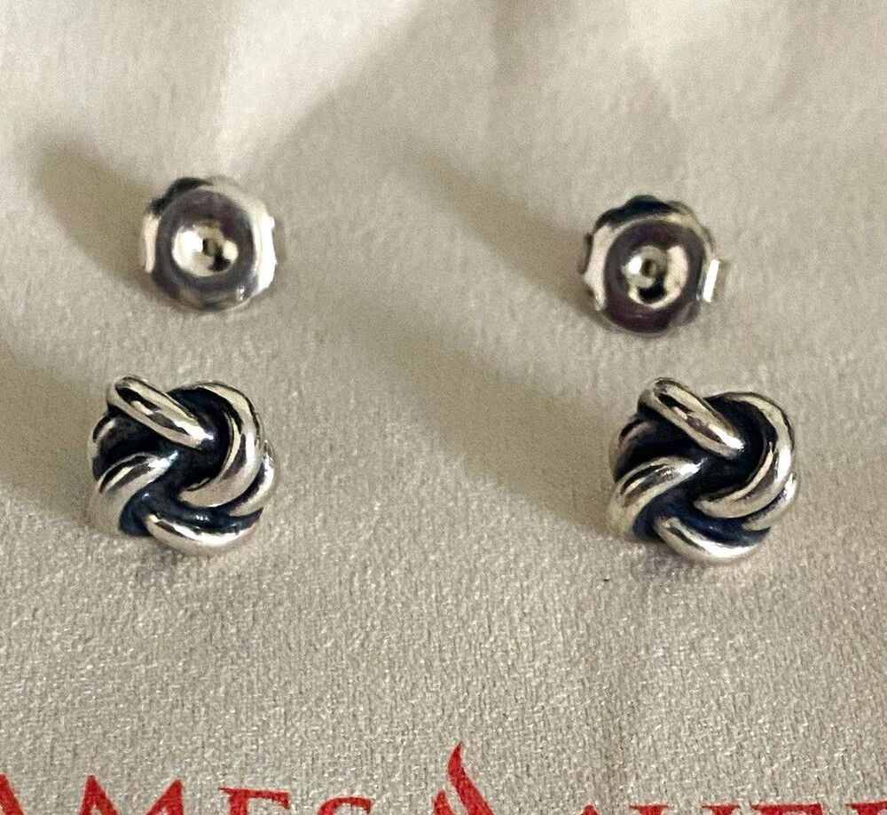 James Avery Retired Bold Lovers Knot Stud Earrings